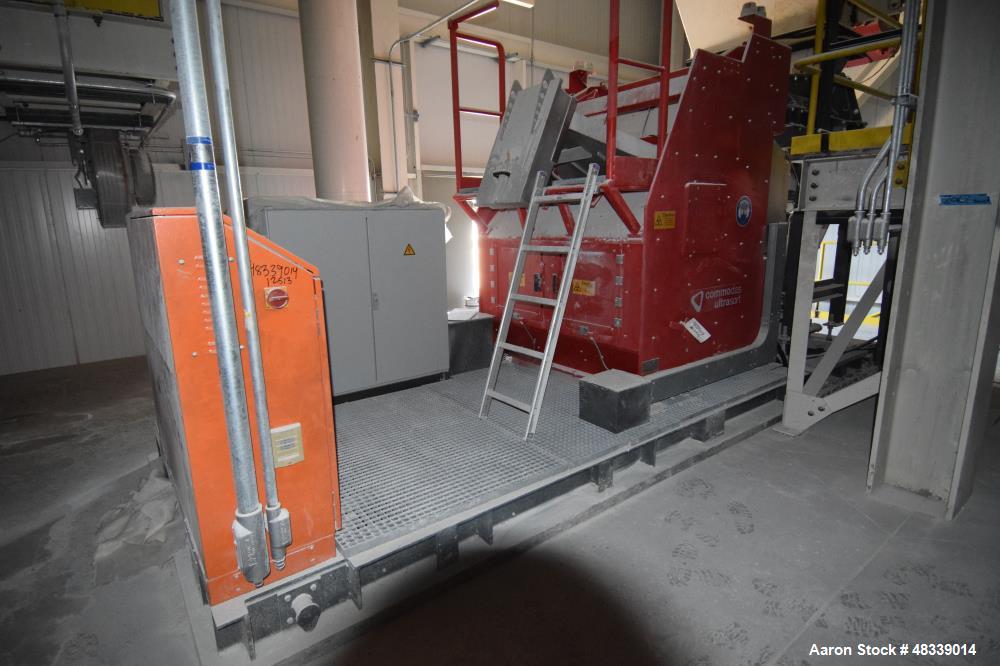 Used Tomra Commodas Ultrasort Pro Secondary XRT C-1200 Sorter. Capable of sorting 20 - 120mm material after primary crushing. DE-XRT Sensor system for differentiation between metals based on thicknes...