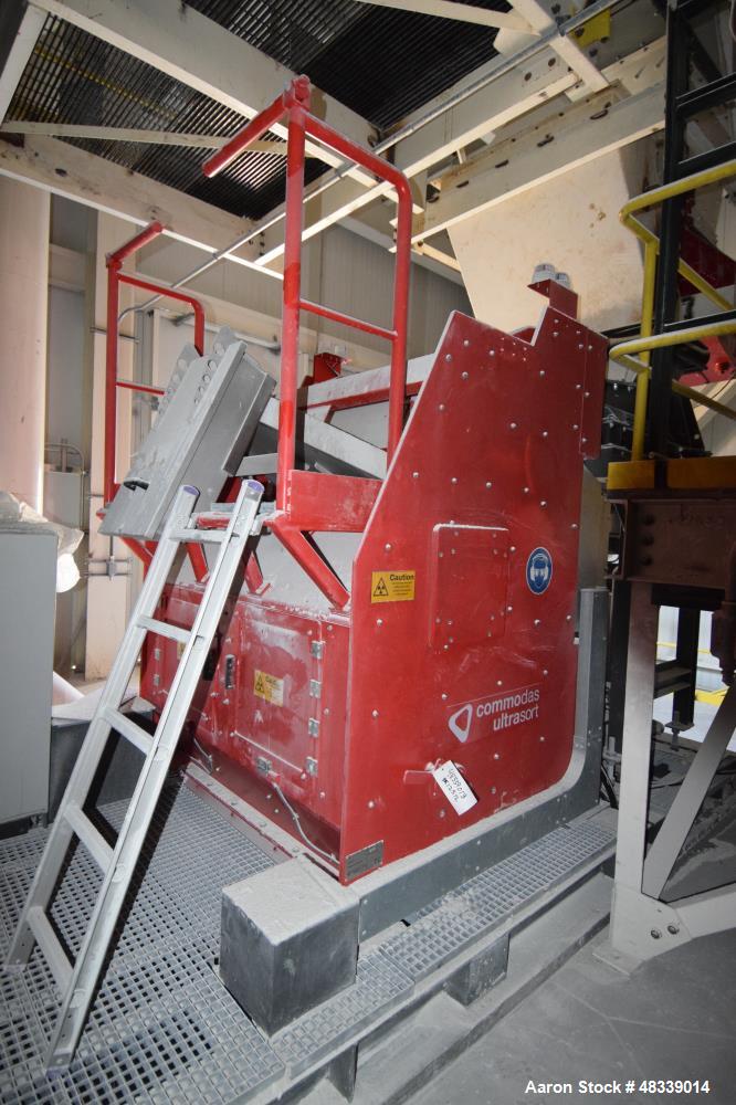 Used Tomra Commodas Ultrasort Pro Secondary XRT C-1200 Sorter. Capable of sorting 20 - 120mm material after primary crushing. DE-XRT Sensor system for differentiation between metals based on thicknes...