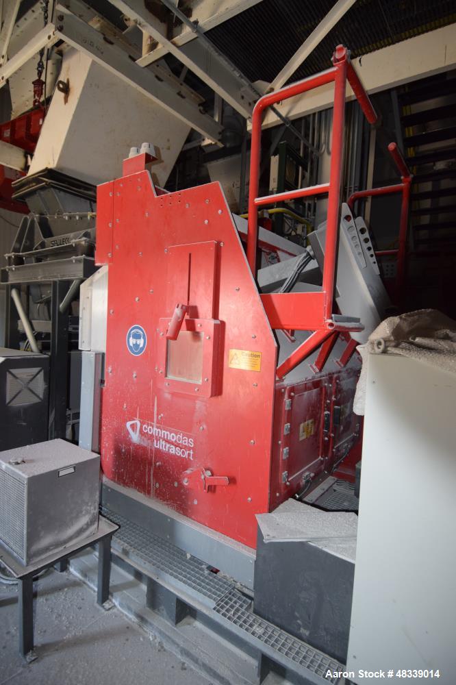 Used Tomra Commodas Ultrasort Pro Secondary XRT C-1200 Sorter. Capable of sorting 20 - 120mm material after primary crushing. DE-XRT Sensor system for differentiation between metals based on thicknes...