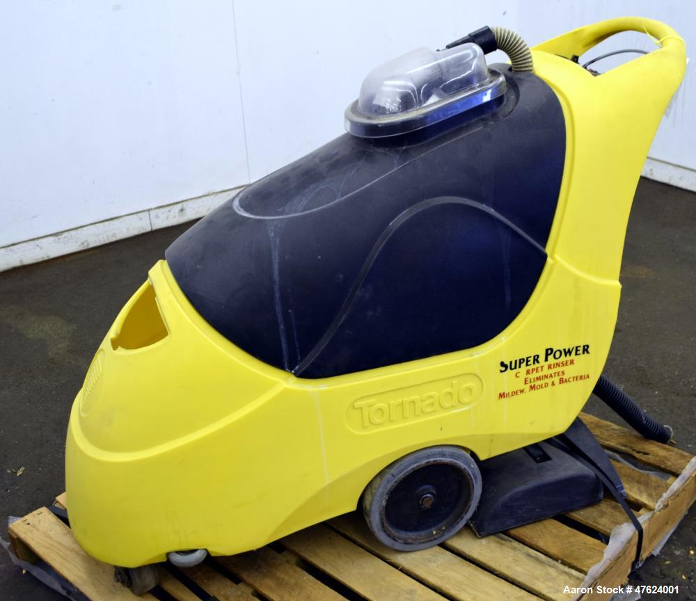 Used Tornado Industries 20 Gallon Self Contained Carpet Cleaner, Model Marathon 2000. 22" Wide cleaning path. 60 Hertz, 115 volts, 15 amps. Serial# 98190CBF10140.