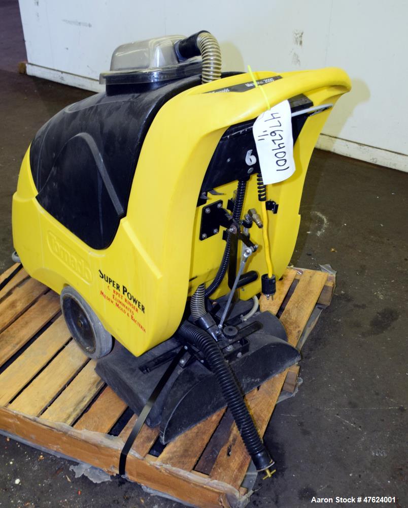 Used Tornado Industries 20 Gallon Self Contained Carpet Cleaner, Model Marathon 2000. 22" Wide cleaning path. 60 Hertz, 115 volts, 15 amps. Serial# 98190CBF10140.