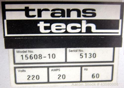 Used Trans-Tech UV Curing Conveyor System, Model 15608-10. Includes an UVEX model 15647-6 "C" Lamp, serial# 5027.