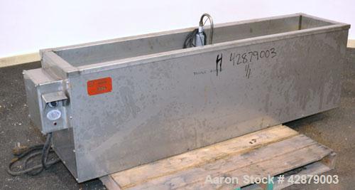 Used Arsco Ultrasonics Cleaner, Model Brute 7000, 304 Stainless Steel. Housing measures 13-3/4" wide x 72" long x 20-3/4" deep, open top no cover, flat bottom. (1) Bottom generator. Includes a contro...