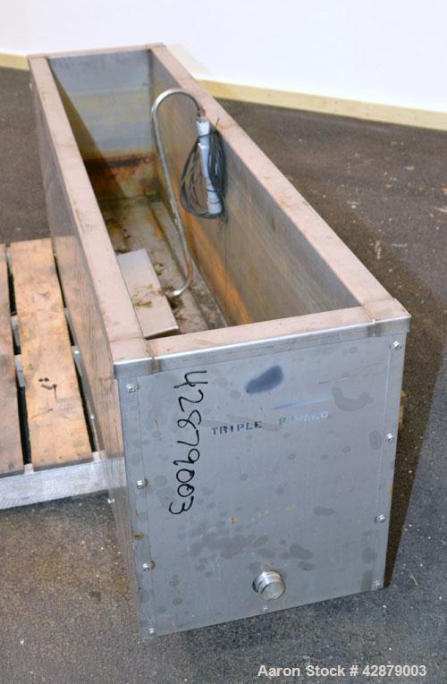 Used Arsco Ultrasonics Cleaner, Model Brute 7000, 304 Stainless Steel. Housing measures 13-3/4" wide x 72" long x 20-3/4" deep, open top no cover, flat bottom. (1) Bottom generator. Includes a contro...