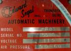 Used:Edward Segal  Inc. Eyelet, and Grommet attaching machine, model 2R83. Includes a feed hopper with raceway.Double Revolution Machine For Applications That Require A Separate Hole Punching Cycle. ...