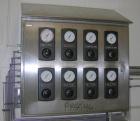 USED: Corning Glass Works Mega-Pure automatic water distillation unit, model MP-11A, glass construction. Production volume 13 liters per hour, cooling water capacity 130 liters per hour. (4) heaters,...