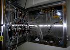 USED: Corning Glass Works Mega-Pure automatic water distillation unit, model MP-11A, glass construction. Production volume 13 liters per hour, cooling water capacity 130 liters per hour. (4) heaters,...