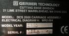 Used: Gerber cutting edge digital cutting system, model  DCS2500. Designed as a table top size plotter/cutter. Includes a mo...