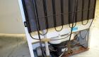 Used Fisher Scientific Isotemp Flammable Material Storage Refrigerator / Freezer, Catalog# 13-986-111. Approximate 11 cubic feet refrigerator storage, approximate 2.4 cubic feet freezer storage. R134...