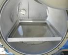 Used Vacuum Atmosphere Company glove box, model HE-493/MO-5. 50/60 hz, 110 volt, 5 amp. Rated plus 10 psig. Includes a model AMO-2032 moisture/ oxygen analyzer, AO- calibration panel, and a model PC-...