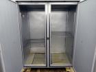 Used Hobart Two Section Medium Temperature Refrigerator, Model Q2. 48.9 Cubic feet capacity, approximate interior dimension 50-1/2