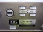 Used QUV Accelerated Weathering Tester, Model QUV. Temperature ranges: light cycle 45 to 80 degrees C., condensation cycle 40 to 60 degrees C. UV exposure, specimen capacity 50 samples 75mm x 150mm. ...