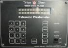 Used Tinius Olsen Extrusion Plastometer/Melt Indexer. Used for measuring the flow rates of thermoplastics.  Two zone temperature control ranges to 450 degrees C. Timer up to 9999 seconds in .01 secon...