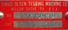 Used Tinius Olsen Extrusion Plastometer/Melt Indexer. Used for measuring the flow rates of thermoplastics.  Two zone temperature control ranges to 450 degrees C. Timer up to 9999 seconds in .01 secon...