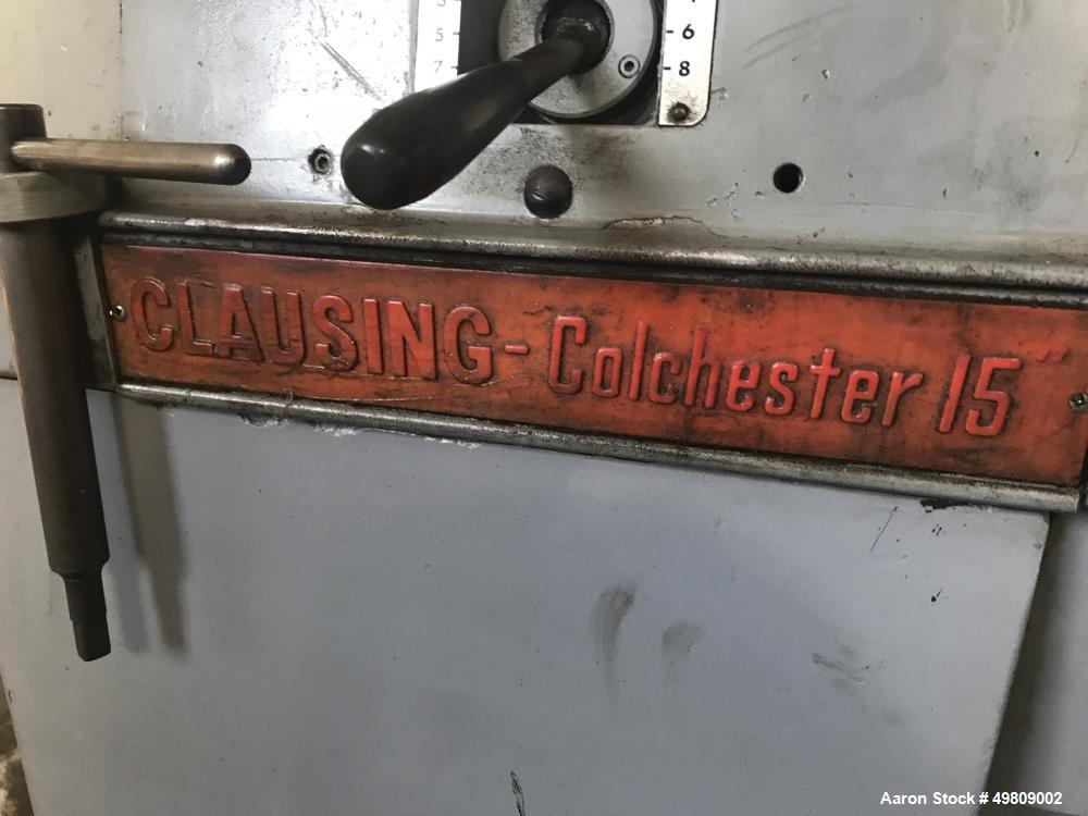 Used Clausing-Colchester 15" Manual Lathe