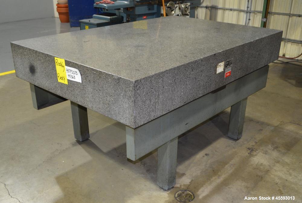 Used TruStone 5' x 7' granite surface plate c/w