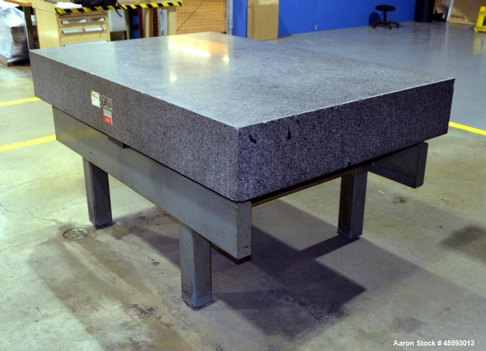 Used TruStone 5' x 7' granite surface plate c/w
