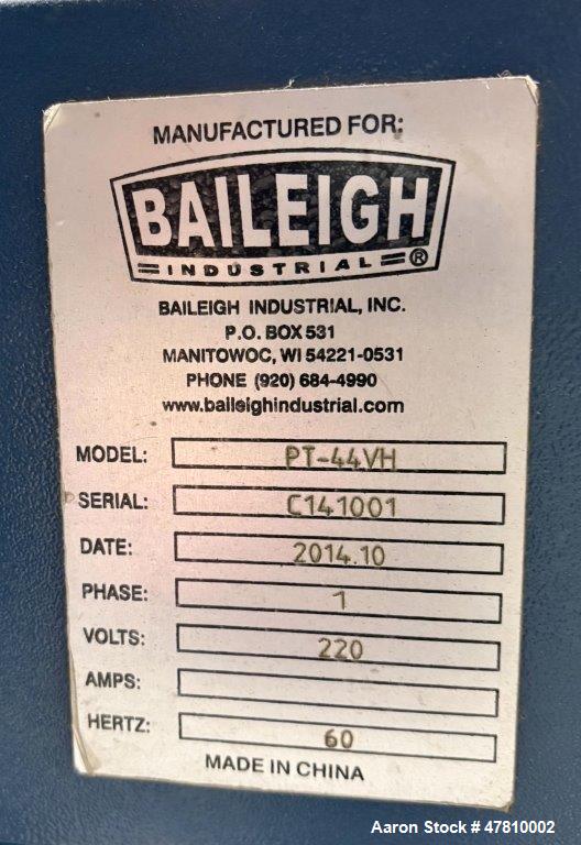 Used Baileigh PT-44-VH Plasma Cutting System – 4' x 4' Table, Auto Height Detection, Water-Cooled, 1" Steel Capacity