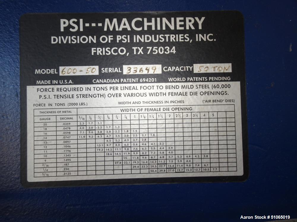 Used- 50 Ton Press Brake