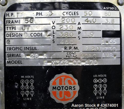 Used Bridgeport  Series 1 Knee Mill. Spindle speeds 80- 2720 (variable). Table size 9” deep x 36” wide. Driven by a 1 hp, 3/60/230/460 volt, 1420 rpm motor.