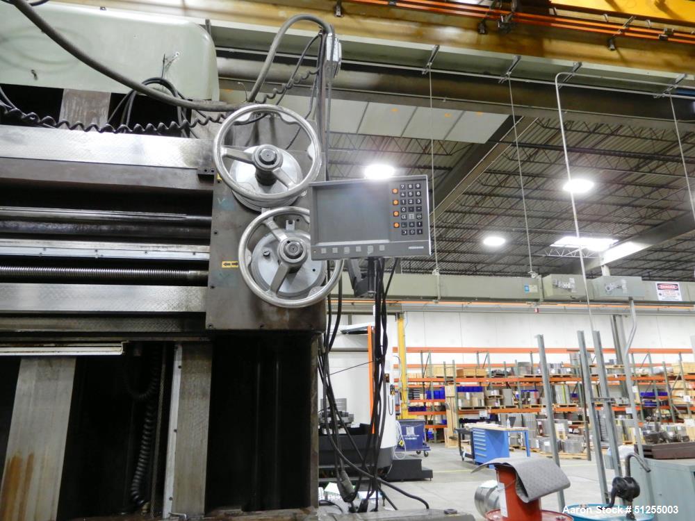 Used Bullard Cutmaster 75 Vertical Turret Lathe; 46" diameter table, 58" maximum swing, 40" maximum height under the rail, 250 RPM, Man-Au-Trol control, Pendant control, 4 jaw table with chuck jaws, ...