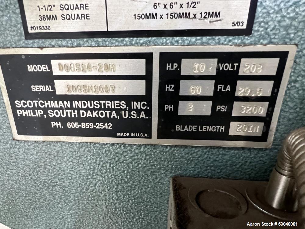 Used Scotchman D08514-20M Ironworker – 85 Ton for Sale