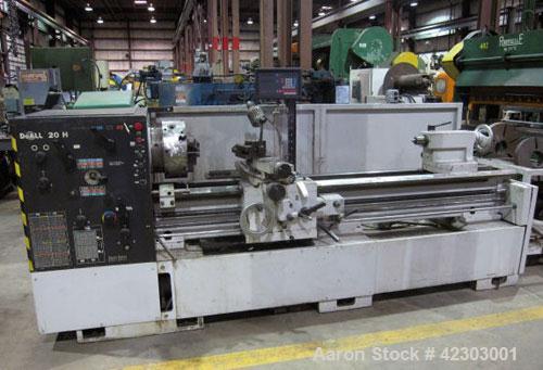 Used DoAll Toolroom Engine Lathe, Model 20H. Swing over bed 20", swing over cross slide 12", distance between centers 80", top slide travel 6", width of bed 15", hole through spindle 4.1", spindle sp...