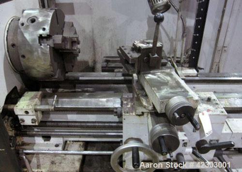 Used DoAll Toolroom Engine Lathe, Model 20H. Swing over bed 20", swing over cross slide 12", distance between centers 80", top slide travel 6", width of bed 15", hole through spindle 4.1", spindle sp...