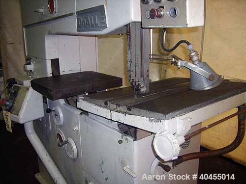 Used Do-All Vertical Band Saw, model 3612-3. Throat capacity (band to column) 36", Wor 12". Blade width 1/16" - 1", blade length 175". Table size (main) (2 T-slots) 24" F-B x 20" L-R. Table tilt (man...
