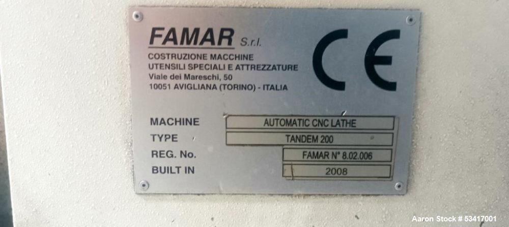 Used Famar Tandem 200 Automatic CNC Lathe – High-Speed Precision Turning