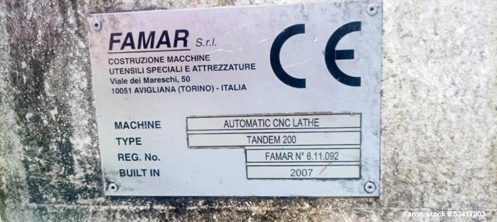 High-Performance Famar Tandem 200 CNC Lathe