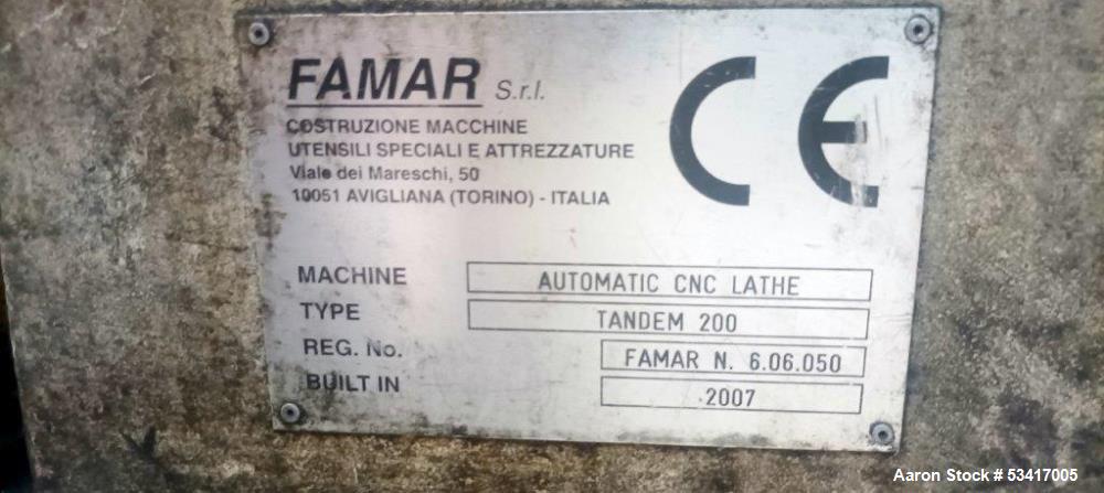 High-Speed Used CNC Lathe – Famar Tandem 200 Model