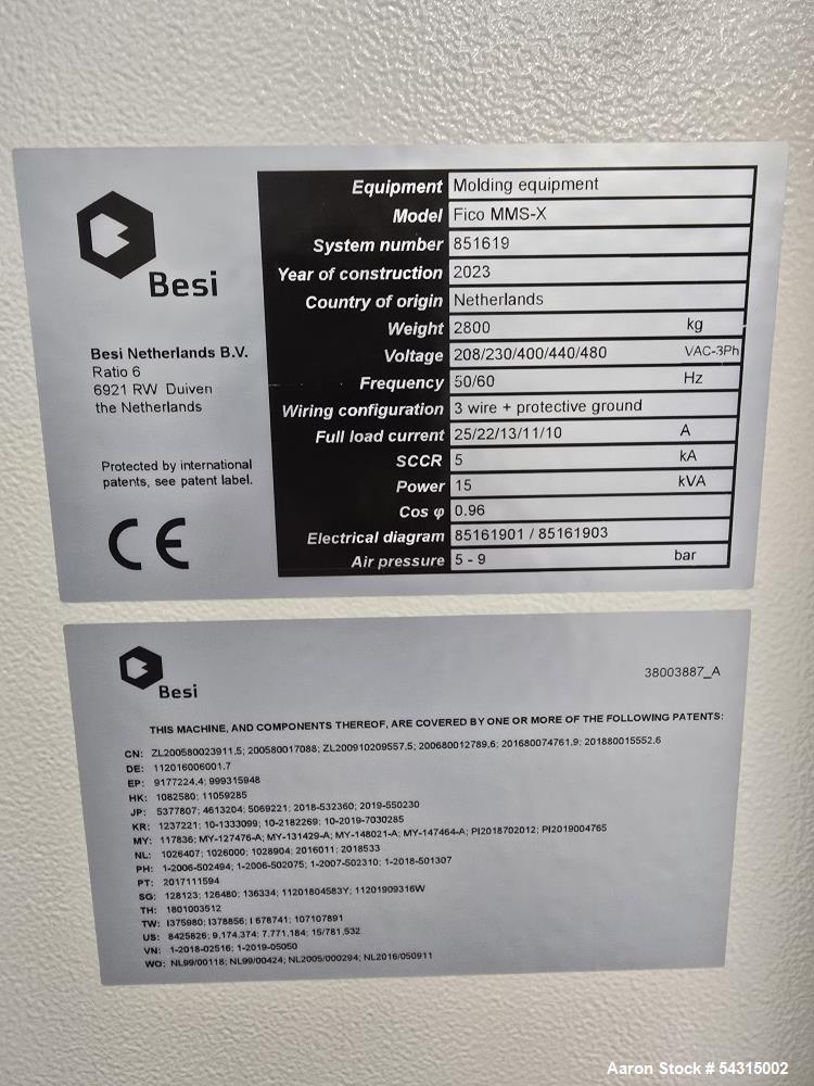 Used BESI Fico MMS-X Molding Machine – 180 Ton Clamp Force (Built 2023)