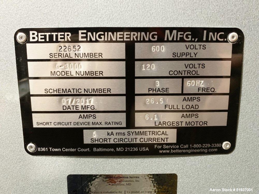 Used Better Engineering Aqueous Parts Washer