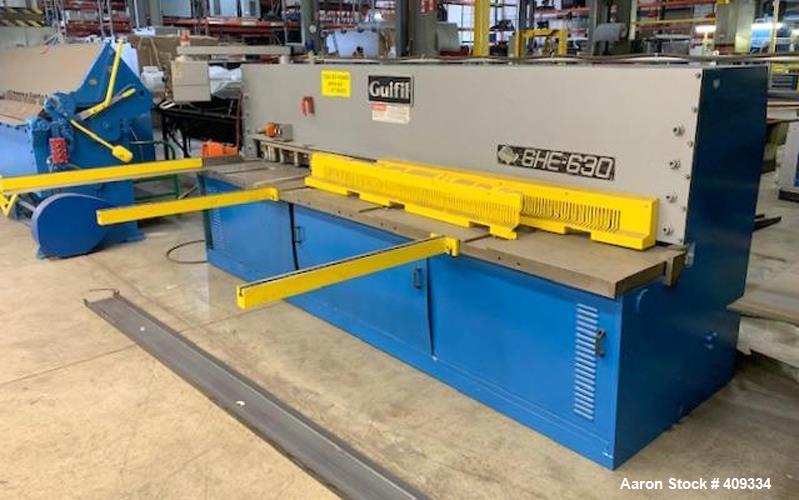 Used- Guifil "GHE" Hydraulic Guillotine Shear, Model GHE630.