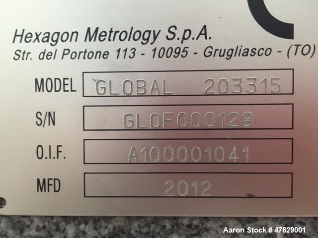 Used- Hexagon Metrology CMM, (3D Coordinate Measuring Machine).