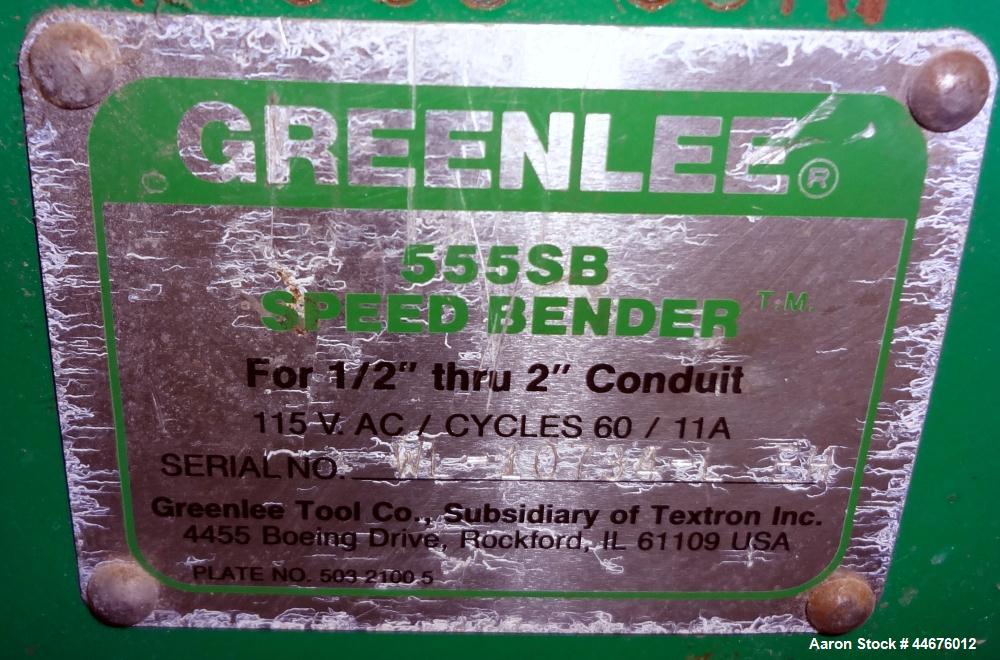 Used Greenlee 555 Speed Bender