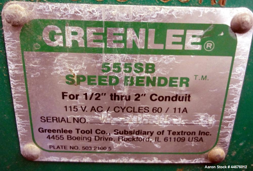 Used Greenlee 555 Speed Bender