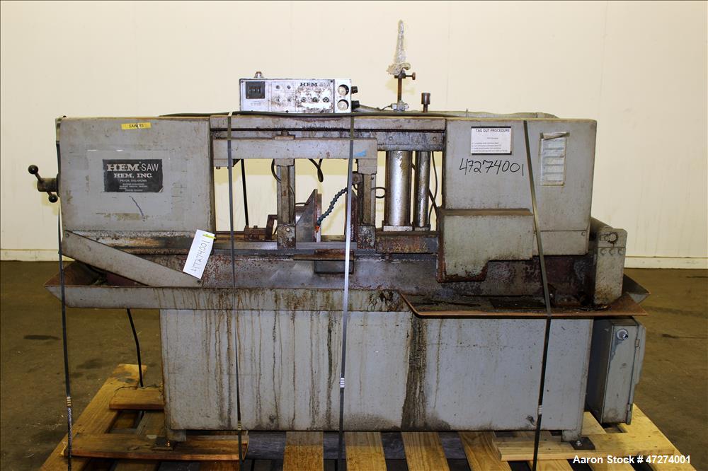 Used- HE&M-Saw Horizontal Pivot Band Saw, Model 1000A.