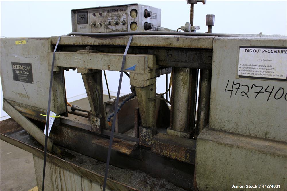 Used HE&M-Saw Horizontal Pivot Band Saw, Model 1000A.