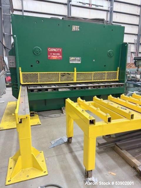 Used HTC Hydraulic Shear – 1/2" Mild Steel, 3/8" Stainless Capacity – Industrial Plate Cutting