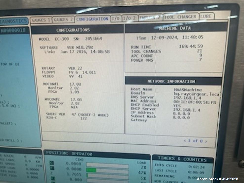 Used Haas CNC Horizontal Machining Center – Model EC-300