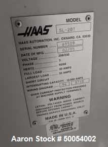 Used- HAAS SL-20T CNC Lathe.