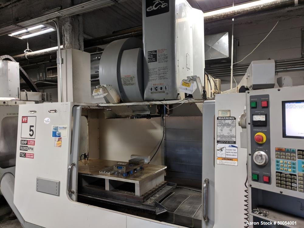 Used HAAS Model VF-5/50 Vertical CNC Milling Machine.