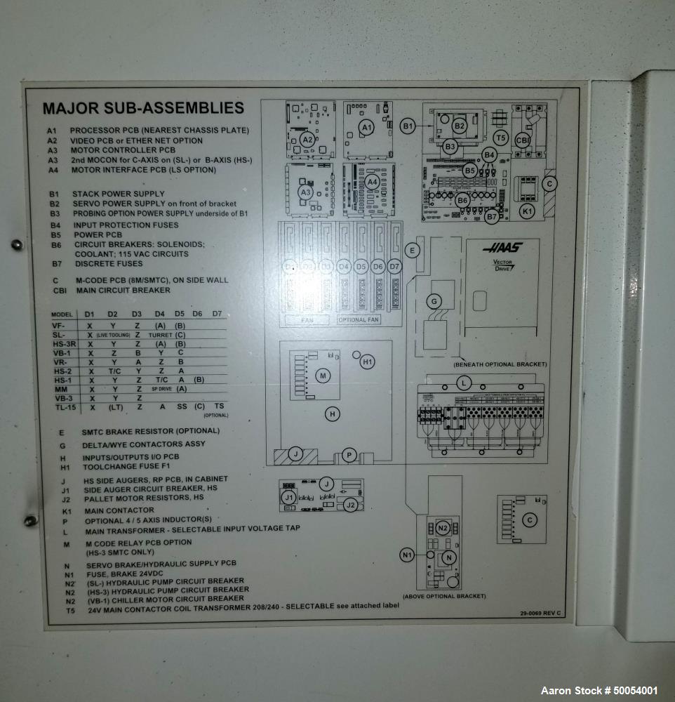 Used- HAAS Model VF-5/50 Vertical CNC Milling Machine.