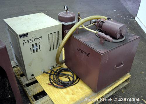 Used Hansvedt Ram Type EDM, Model Benchman. Work table size 9.4" x 14.2", table travel 5.5" x 8.5", work tank size 16" x 24" x 11" high, platen to table 18" maximum, 10" minimum, ram travel 8", plate...