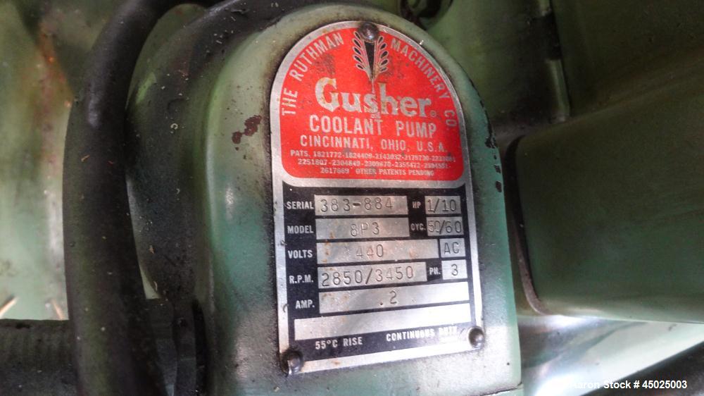 Used Hardinge HC Lathe. Approximate spindle capacity jaw chucks 5" max. Distance, face of turret to spindle, 13". Spindle speeds (variable) 125-3000 rpm. Spindle nose 2-3/16" /10. RH cross slide trav...