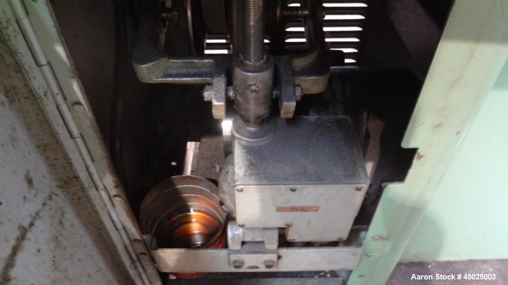 Used Hardinge HC Lathe. Approximate spindle capacity jaw chucks 5" max. Distance, face of turret to spindle, 13". Spindle speeds (variable) 125-3000 rpm. Spindle nose 2-3/16" /10. RH cross slide trav...