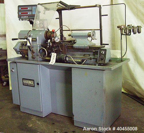 Used Hardinge 9'' x 18'' Precision Tool Room Lathe. Spindle construction Hardinge ball bearing. Spindle nose Hardinge taper. Spindle capacity: With round type 5C collets 1 1/16". With step chucks 1 1...