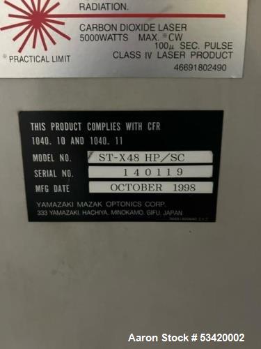 Used High Performance Mazak Super Turbo X48 Hi-Pro Laser Cutting Machines.